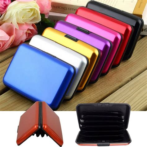 business id credit card holder wallet aluminum metal case box|Waterproof Business ID Credit Card Wallet Holder Aluminum .